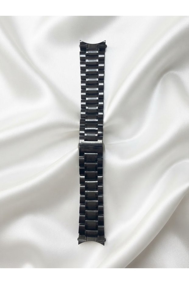 24mm Diameter Curved Tip Black Color Watch Strap