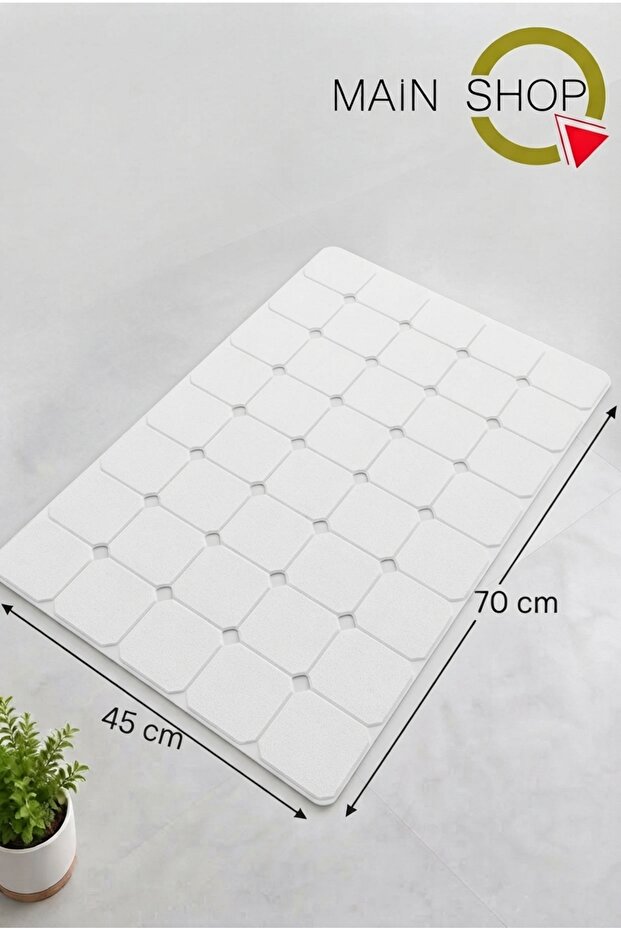 Foldable Large Bath and Shower Mat, Perforated Non-Slip Bathtub Mat 45X70 cm Machine Washable (M-161)