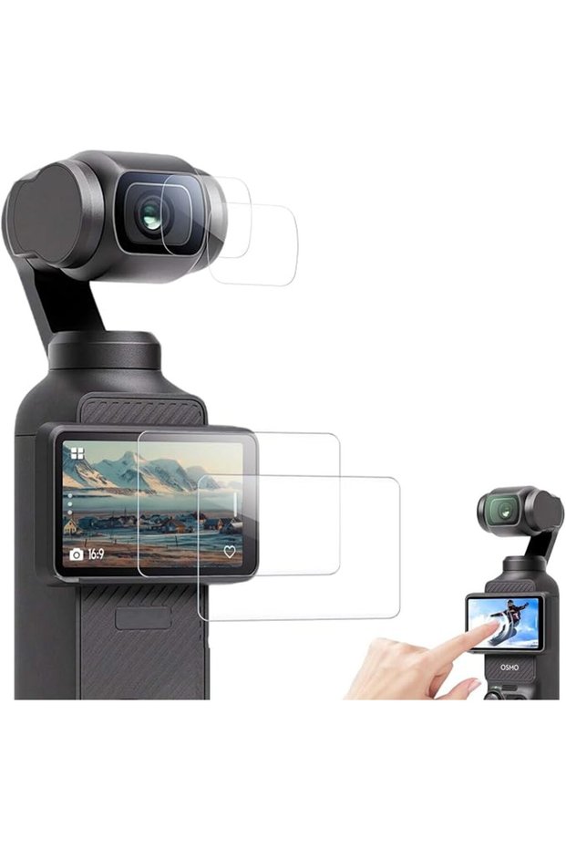 Mizznee [2+2 Pack] واقي شاشة من الزجاج المقوى لـ DJI Osmo Pocket 4 (إصدار 2026) / 3 (2023 R)