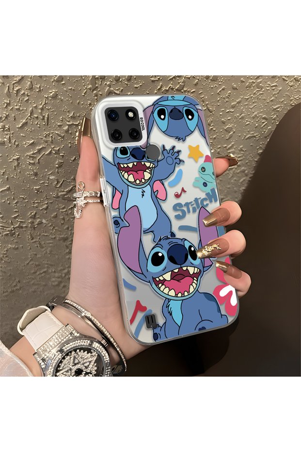 Realme C21Y/C25Y Compatible Colorful Decorated Cartoon Cute Monster Shockproof Pattern
