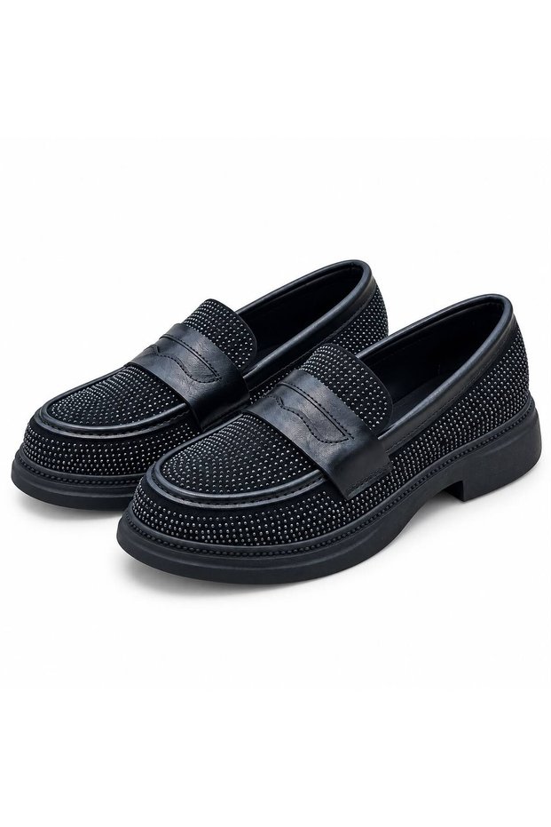 Women's Black Stone Comfort Shoes, Lightweight Casual Shoes