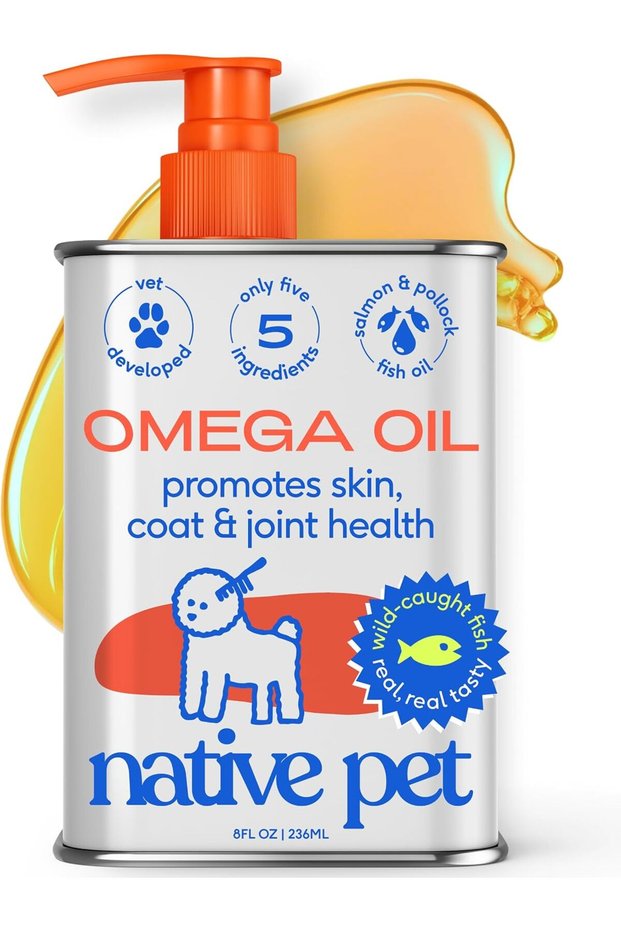 Omega 3 Fish Oil for Dogs & Cats - Promotes Healthy Skin, Shiny Coat, & Strong Joints - Made with Wild Alaskan Salmon Oil for Dogs – Tasty, Fast-Absorbing Omega 3 6 9 Liquid Supplement- 8oz