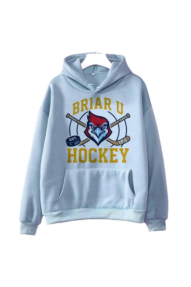 Briar U Hockey Off Campus Printed Cotton 3 Thread Threaded Oversize Sweatshirt