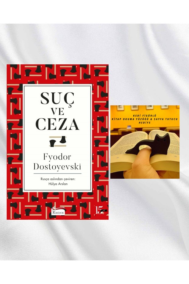 SUÇ VE CEZA / Paperback / Cat-Figured Book Reading Ring & Page Holder Gift
