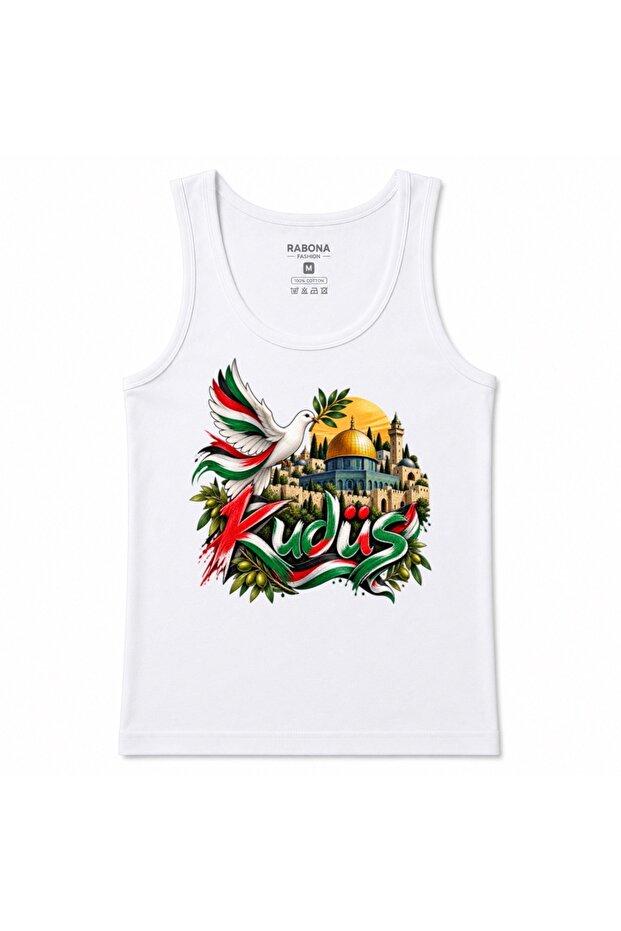 Jerusalem Dome of the Rock & Dove Graphic Tank Top