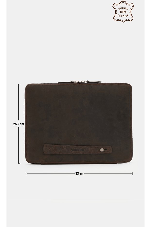 Laptop Bag Laptop Handbag 13 Inch 14 Inch Computer Genuine Leather Organizer Notebook Compartmentalized Briefcase Multipurpose Case Unisex