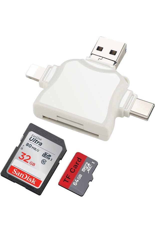 قارئ بطاقات متعدد المنافذ 4 في 1، قارئ بطاقات SD عالمي متعدد المنافذ 4 في 1، قارئ بطاقات USB عالمي