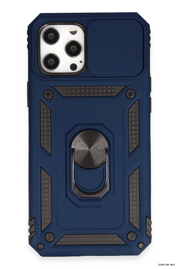 Zngzrmll Newface iPhone 12 Pro Max Case Pars Lens Ring Silicone (141725) - Navy Blue