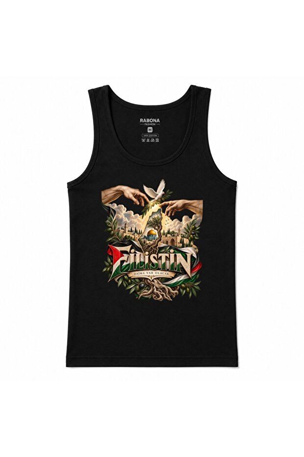 Palestine Olive Tree & Reaching Hands Graphic Tank Top