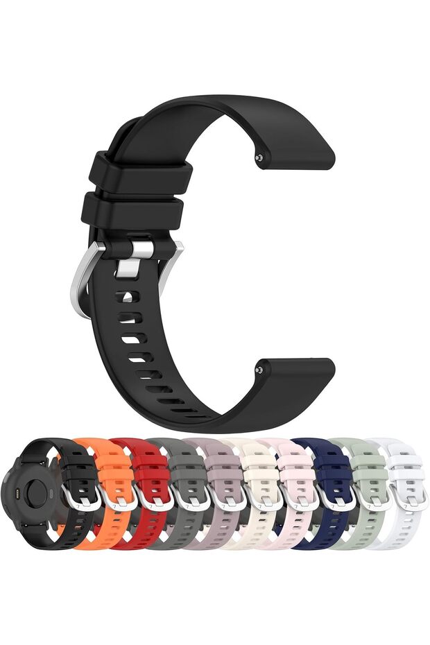 أساور معصم بديلة متوافقة مع جهاز Garmin vivoactive5، حزام معصم من السيليكون الناعم قابل للتعديل مقاس 20 مم