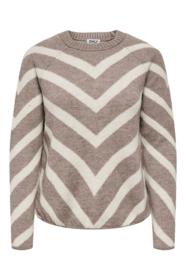 Minimalist Striped V-Neck Long Sleeve Women's Sweater