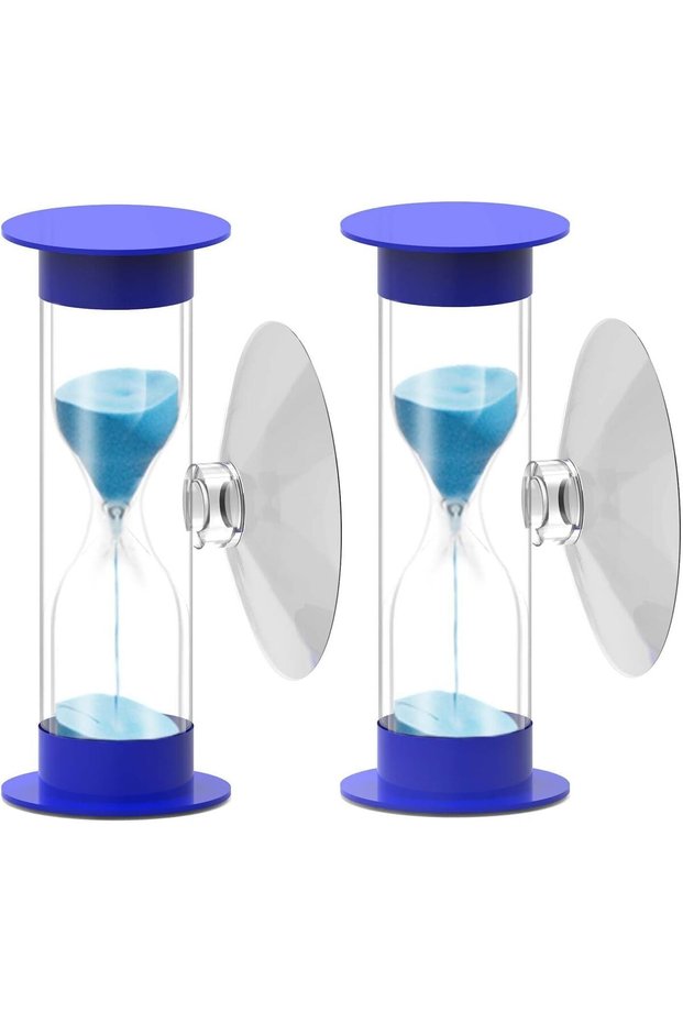 Toothbrush Timer Unbreakable 2 Minute Hourglass Sand Timer with Suction Cup, Small, Sand Clock Timer