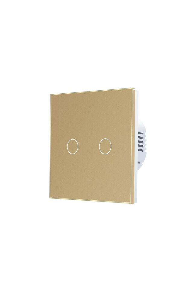 Smart Switch,Neutral Wire Required,Gold 2 Gang