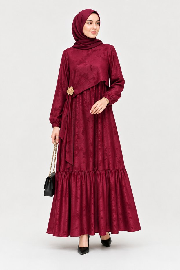 Sandy Jakar Buckle-Length Dress