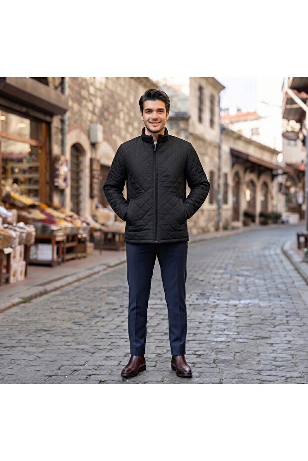 Men's Winter Hooded Coat with Fur Inside