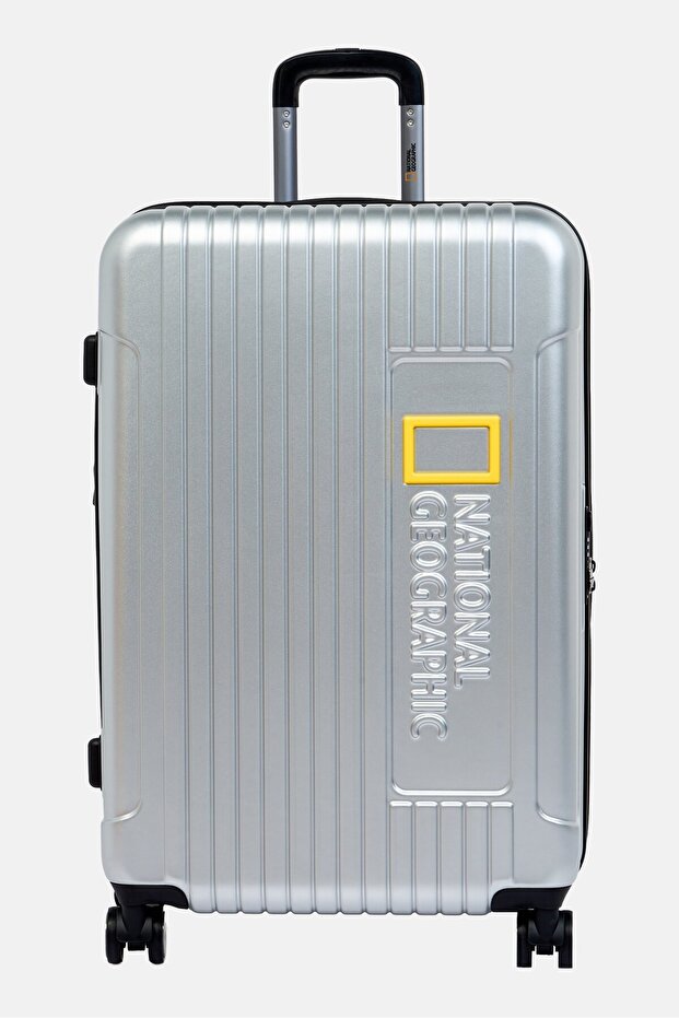 29 Inch Expandable Hardshell Check-In Spinner Luggage, Silver
