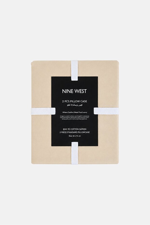 2 Pcs Plain Pillow Case, Khaki