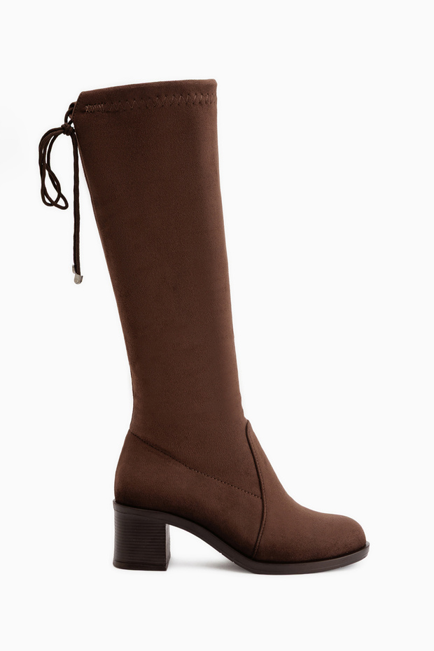 Toni Brown Suede Stretch Women's Boots