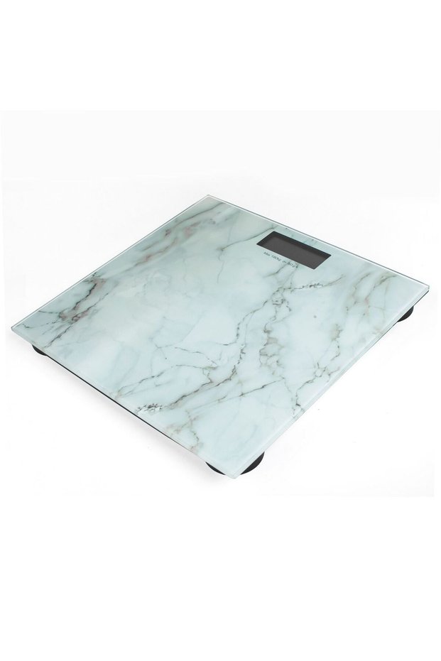 Electronic Bathroom Scale with Marble Pattern & LCD Screen