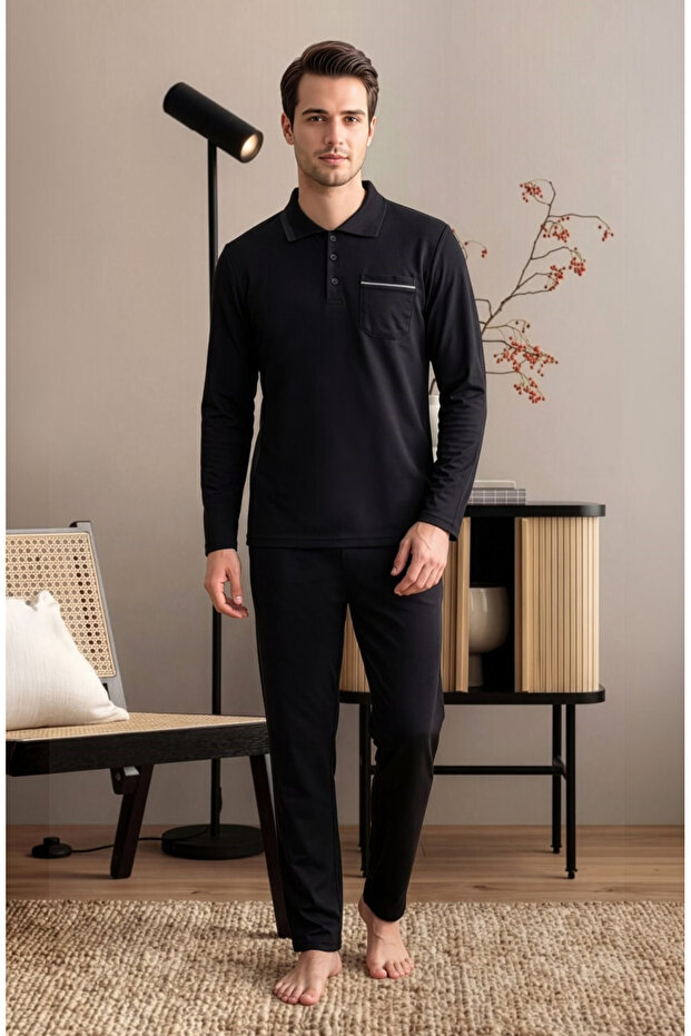 Long Sleeve Men's Pajama Set