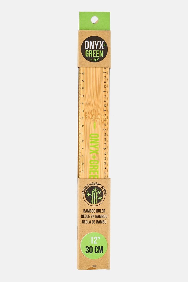 Bamboo Ruler 30 cm, Tan