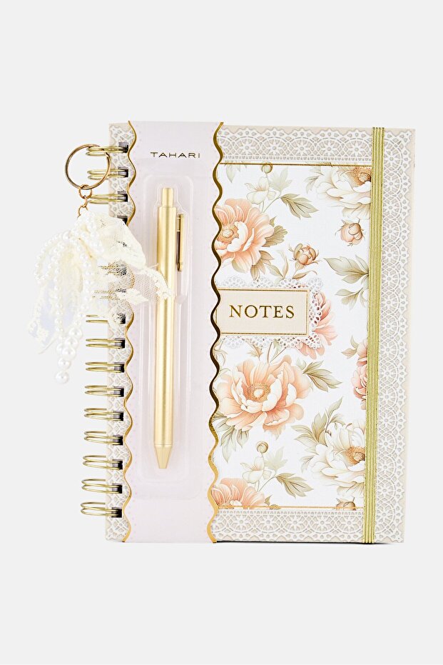 Note Book With Ball Point Pen And Charms Set, Multicolor