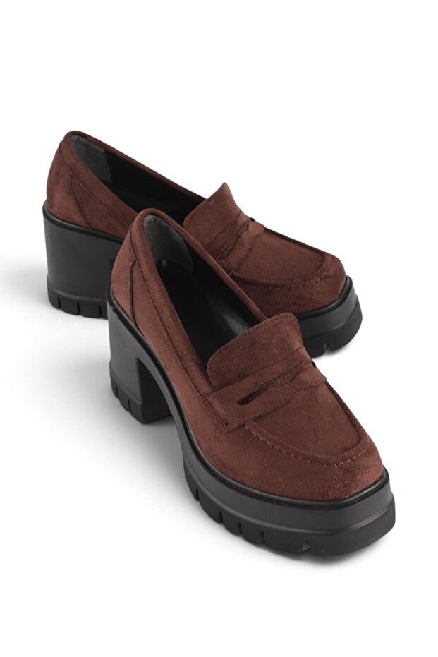 Valen Thick Sole Heeled Women's Loafer