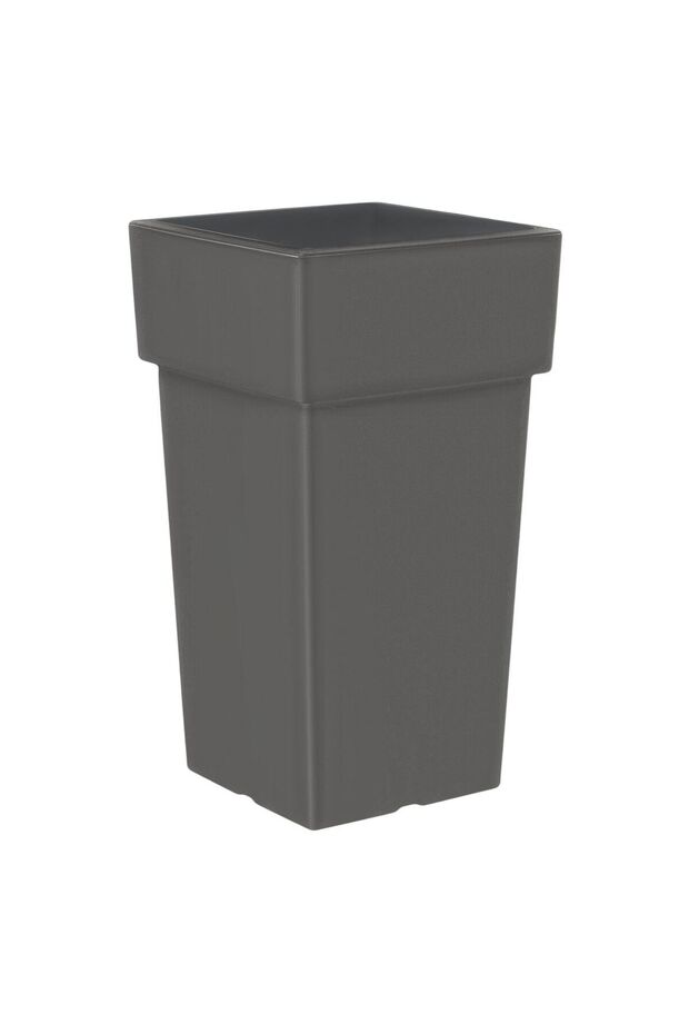Square Plastic Pot Matt Grey 26L