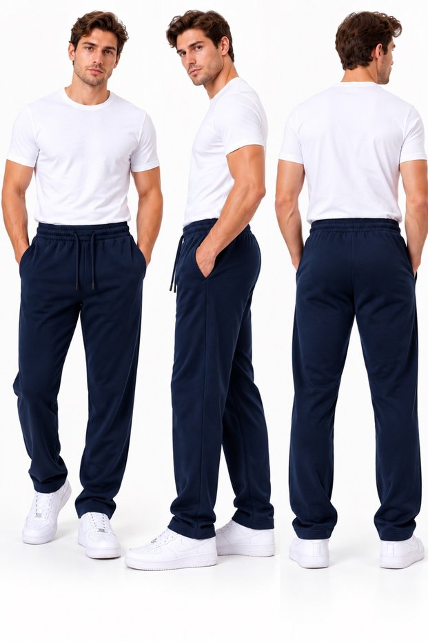 Men's Jogger Pants Elastic Waist Lace-Up Lycra Regular Fit Casual