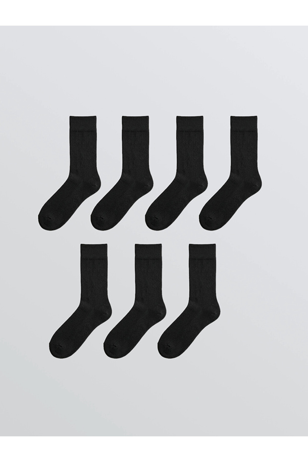 Lcw Accessories Black Men's Socks 7-Pack