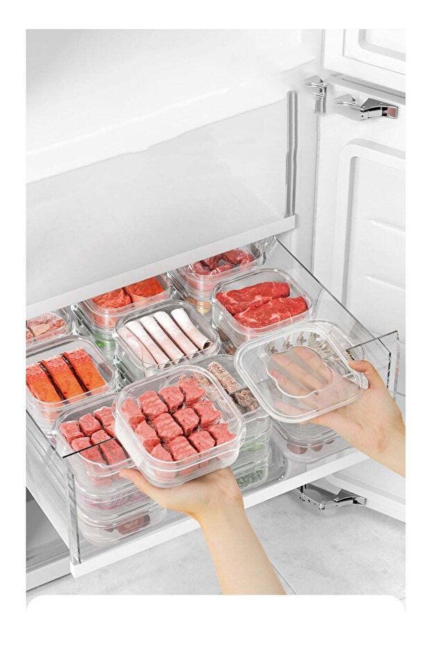 4-Pack 350ml Clear Freezer Containers | BPA-Free Food-Grade PP Material | Microwave Safe & Leakproo