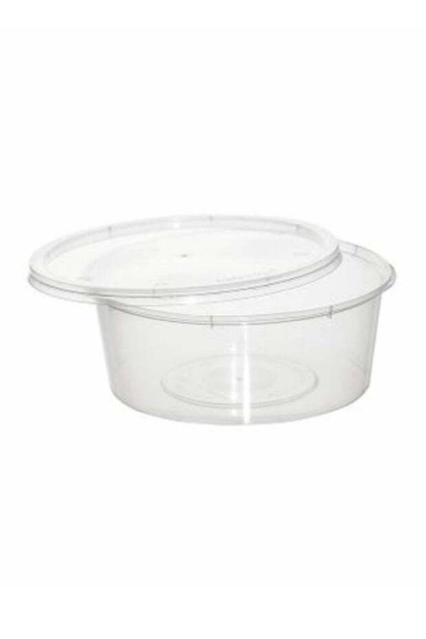 Disposable Microwave Plastic Container With Lids, 250Cc, Pack Of 5 Clear 250ml