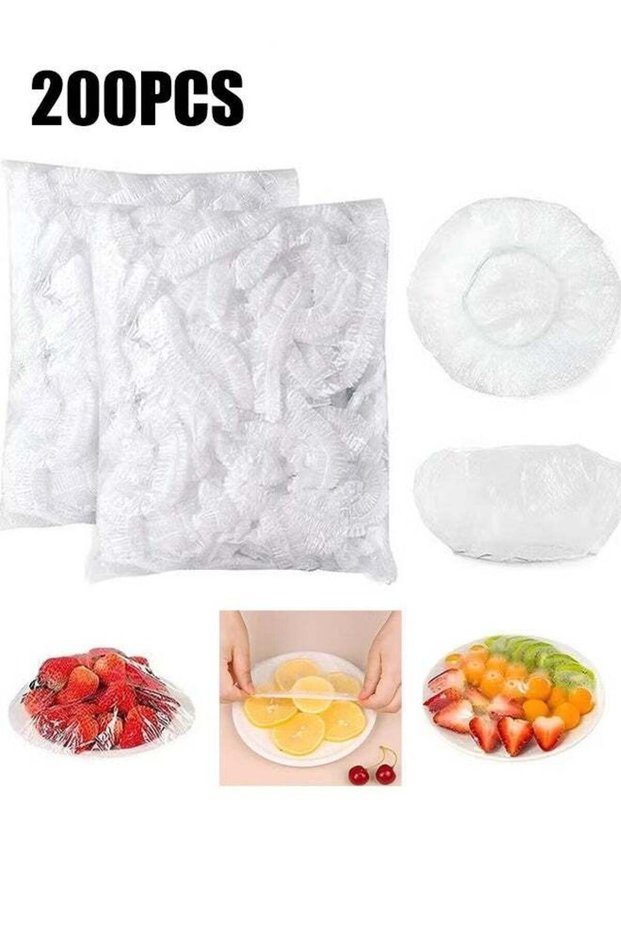 200 Pcs Fresh Keeping Bags,Reusable Elastic Food Storage Covers,Elastic Stretch Adjustable Bowl Lid