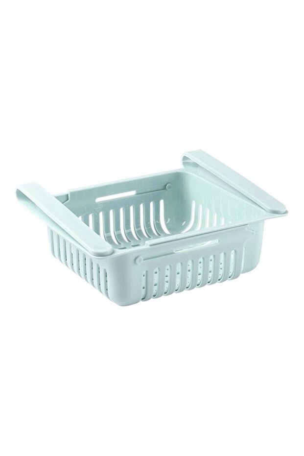 Retractable Fridge Organizer Pull Out Drawer White 20*16*8cm