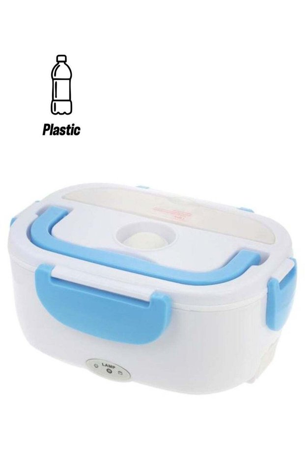 Electric Heated Lunch Box White/Blue