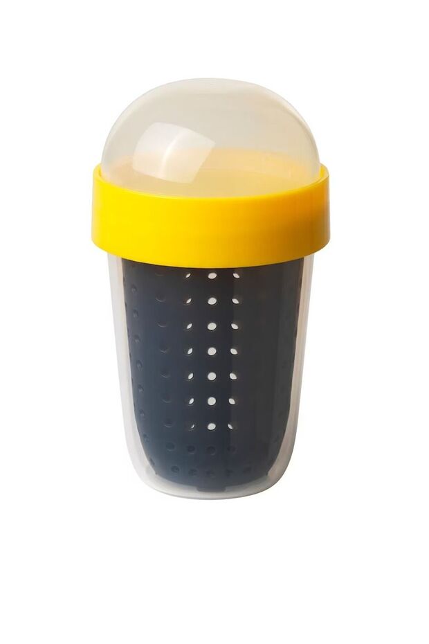 Snack container grey yellow 300 ml