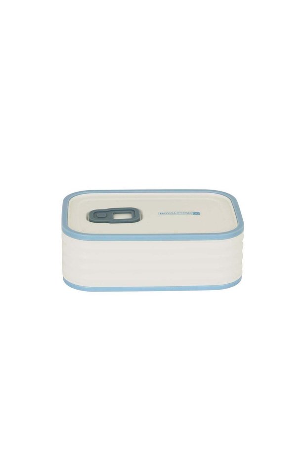 Royalford 580 ml Rectangular Plastic Lunch Box,Bento Box | 2-Compartment, Steam Vent, Leakproof Spa