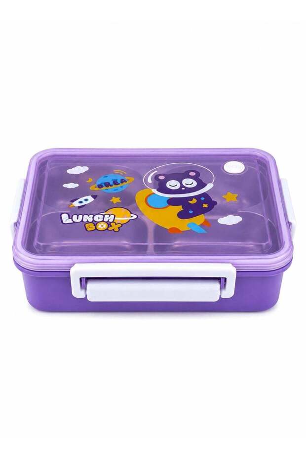 1000ML Kids Lunch Box with 3 Compartments, Leakproof BPA-Free Food Container for School, Picnic & T