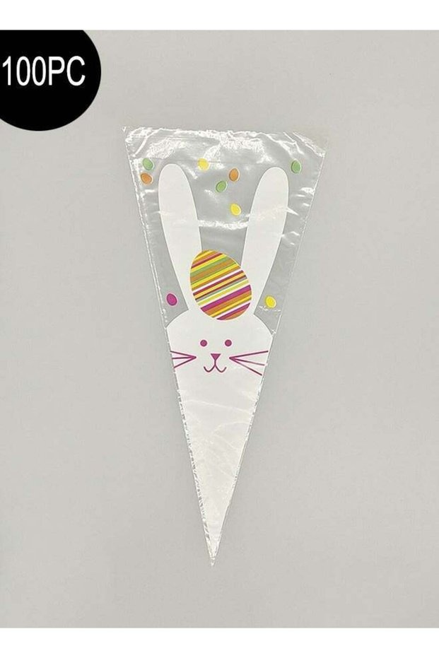 Large Cone Cellophane Bags 7x15 Inches 100 PCS 18x37cm Clear Cone Shaped Treat Bags with Twist Ties