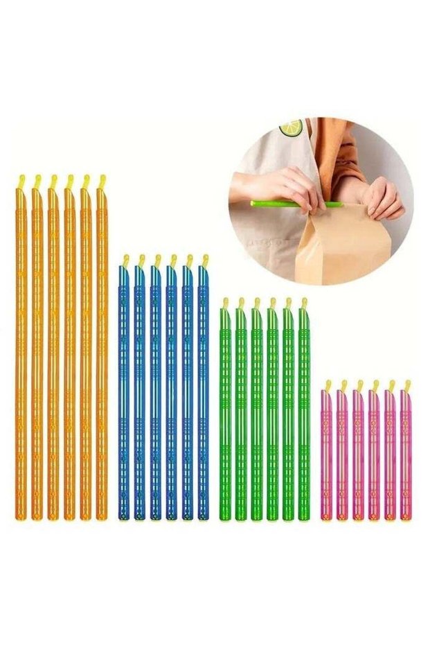 24pcs Bag Sealer Clips Set - Keep Food Fresh & Bags Airtight for Optimal Storage and Organization,