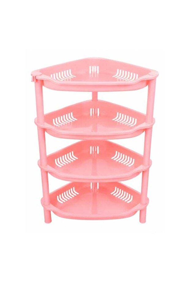 4-Layer Plastic Corner Storage Rack for Kitchen & Home – Space-Saving Multi-Tier Vegetable & Fruit