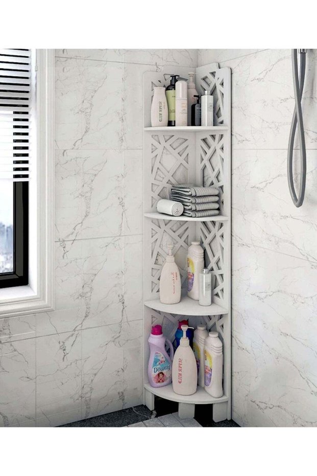 Bathroom Organizer Corner Stand Bathroom Corner Display Rack Multipurpose Shelving Unit