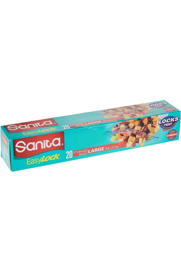 Sanita Club EASY ZIP LOCK FOOD STORAGE BAGS LARGE 20 BAGS