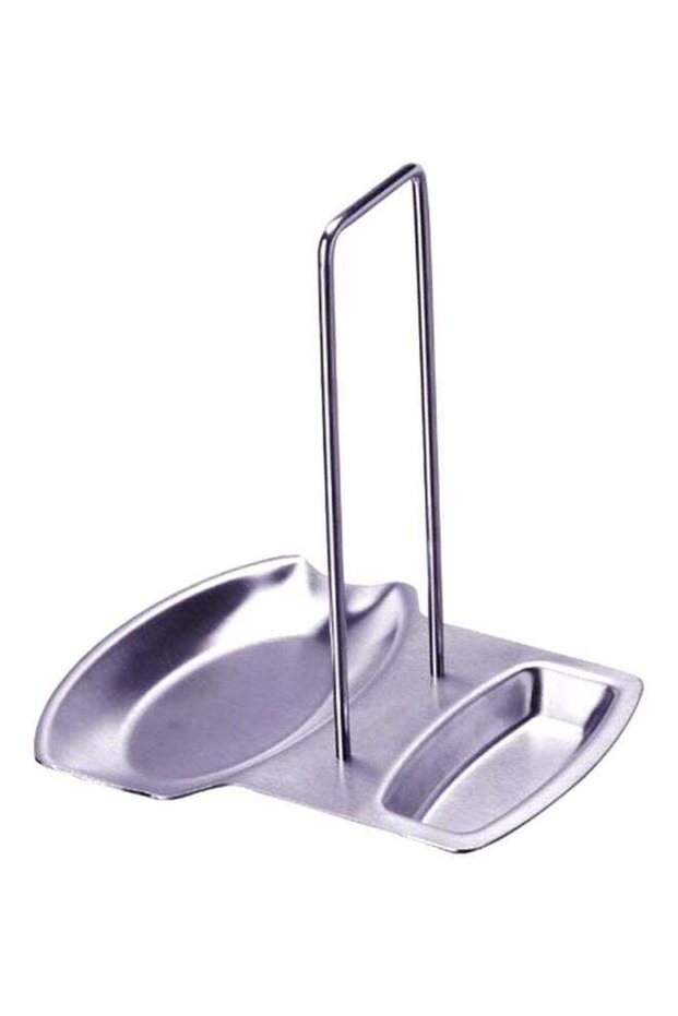 Stainless Steel Lid And Spoon Rest Silver 7.2x6x7.8inch