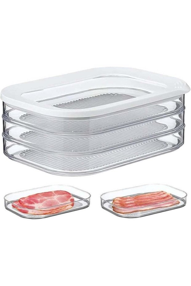 Deli Meat Container for Fridge, Bacon Lunch Meat Container for Refrigerator, Meal Prep Containers,