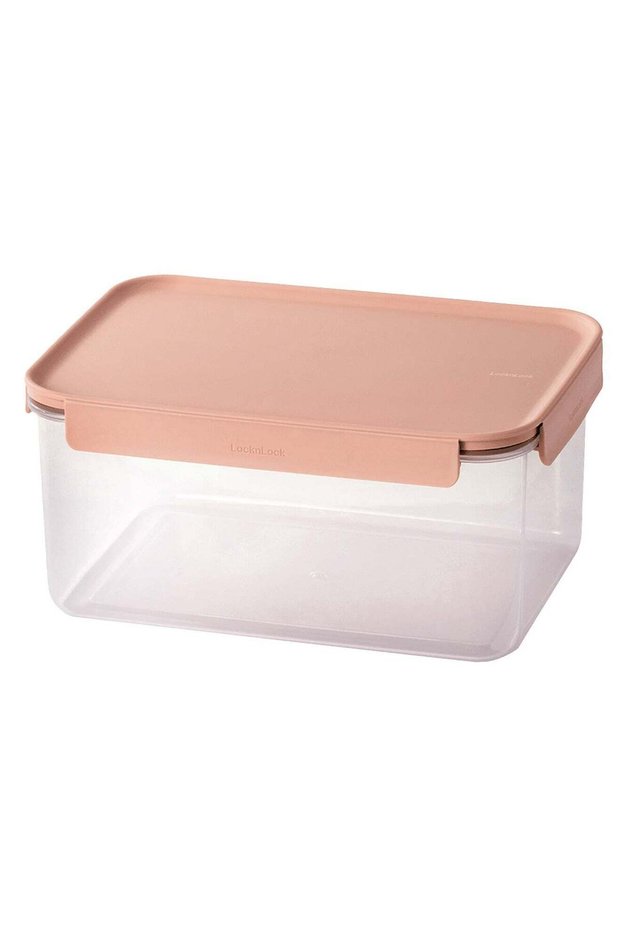 LocknLock Classic Plus Rectangular Food Container 4.4L Pink, Airtight, BPA-Free, Microwave, Freezer