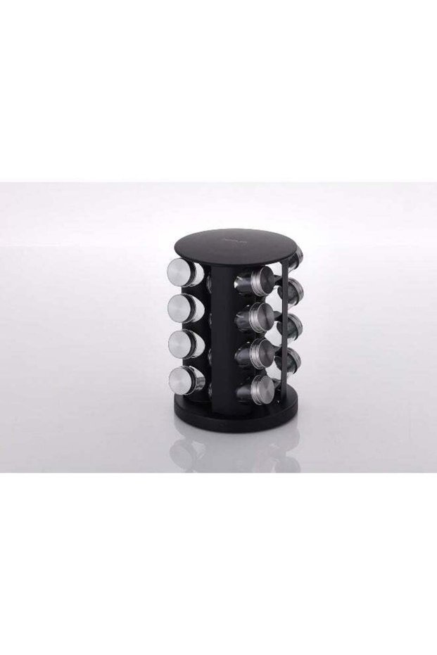 16 Jar Spice Set Black