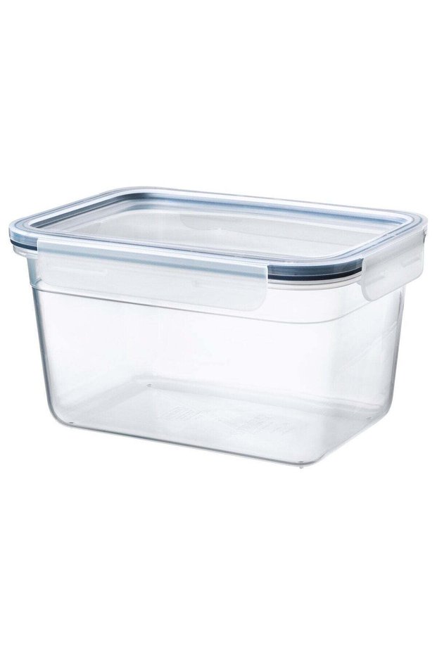 Food container with lid, rectangular/plastic, 2.0 l