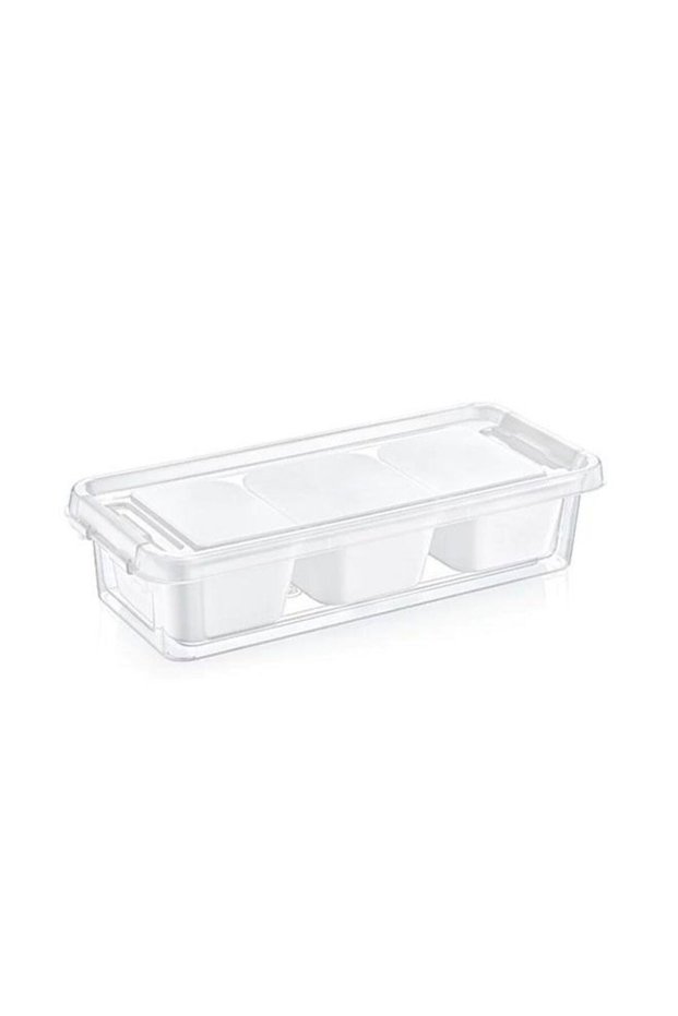 Grand 3 Compartments Storage Box Including 3 Bowls 1.2 Liters