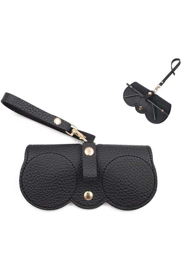 Soft Leather Sunglasses Bag Eyeglass Case,Portable Slim Travel Sunglasses Pouch,Anti-Stress Sun Gla